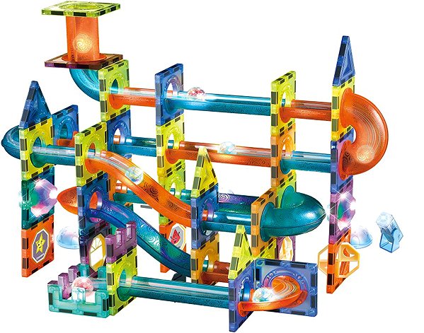 Kuličková dráha Alltoys Kuličkodráha magnetická se světlem 110 ks ...