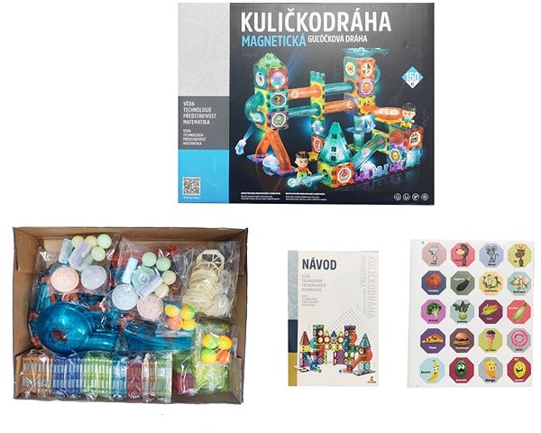 Kuličková dráha Alltoys Kuličkodráha magnetická se světlem 150 ks ...