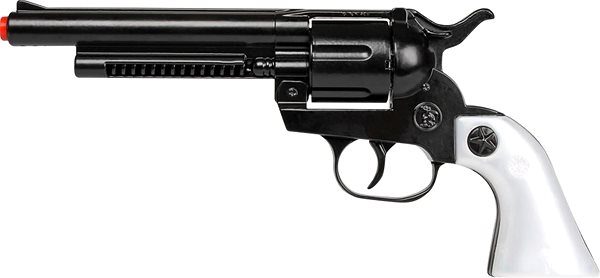 Játékpisztoly Cowboy revolver fekete fém 12 töltényes ...