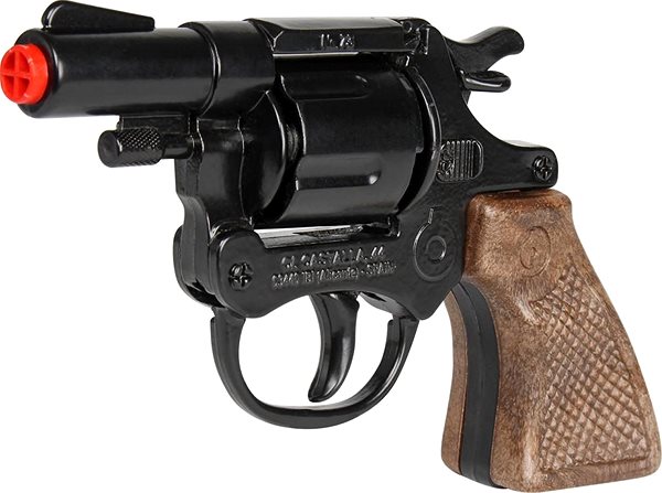 Detská pištoľ Policajný revolver kovový čierny 8 rán ...
