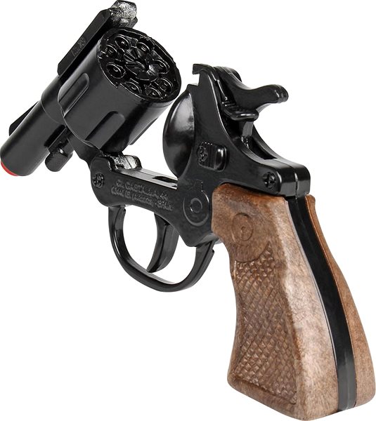 Játékpisztoly Rendőrségi revolver, fém, fekete, 8 töltényes ...