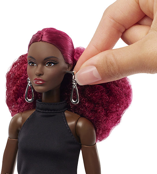 Barbie Basics model 05 doll with pink hair.