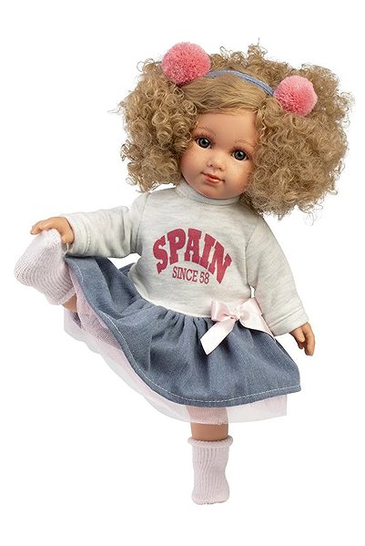 Doll Llorens 53557 Elena - realistic doll with soft fabric body - 35 cm .