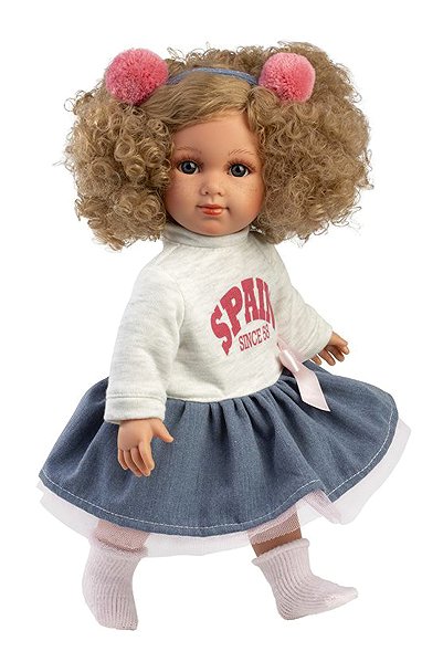 Doll Llorens 53557 Elena - realistic doll with soft fabric body - 35 cm .