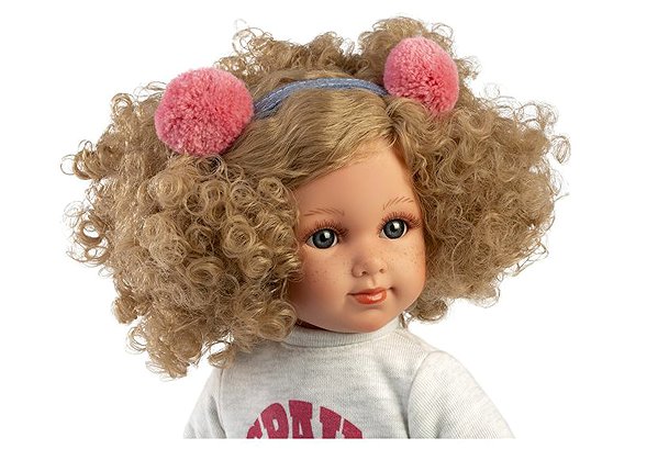 Doll Llorens 53557 Elena - realistic doll with soft fabric body - 35 cm .
