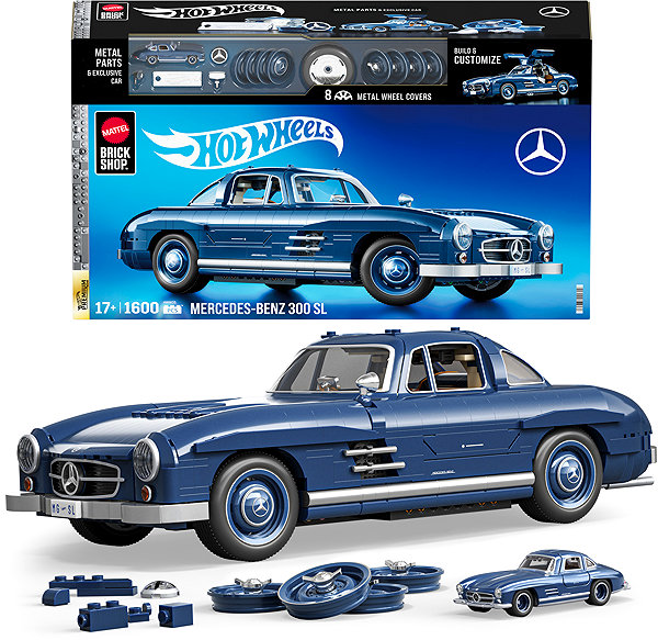 Building Set Mattel Brick Shop Hot Wheels Premium series Mercedes-Benz 300SL ...