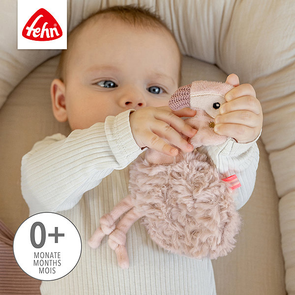 Rattle Baby Fehn Flamingo Pink .