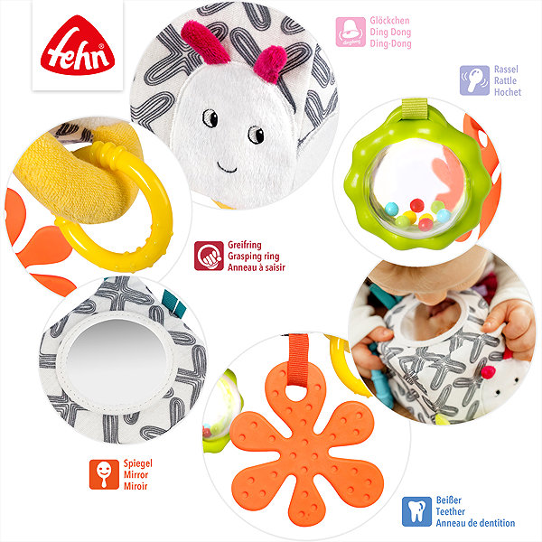 Baby Fehn DoBabyDoo B&W Activity Cube Caterpillar Rattle .