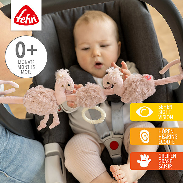 Baby Fehn Stroller Toy Chain Flamingo Pink .