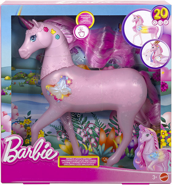 Figure Barbie Magic Unicorn, 20 combinations of lights, sounds and music ...