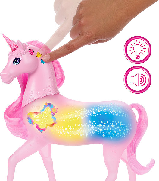 Figure Barbie Magic Unicorn, 20 combinations of lights, sounds and music ...