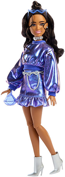 Barbie doll deluxe model in blue top.
