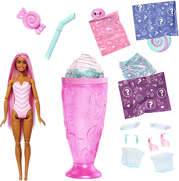 Barbie Pop Reveal Barbie doll rewards pink.