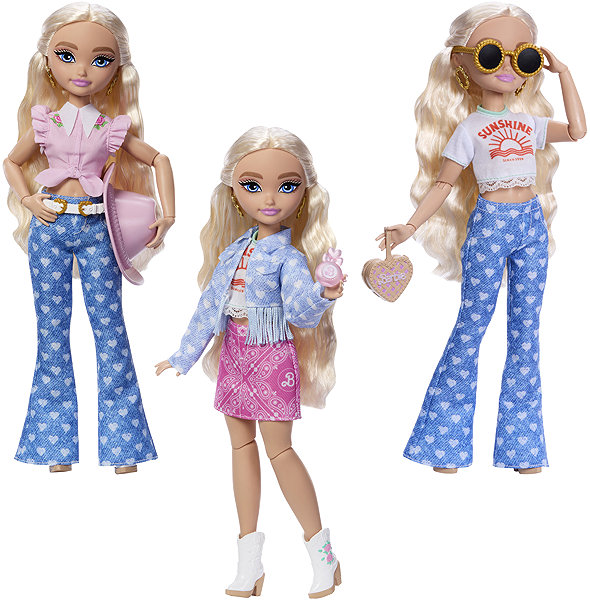 Barbie Dream Besties Malibu festival look doll with accessories.
