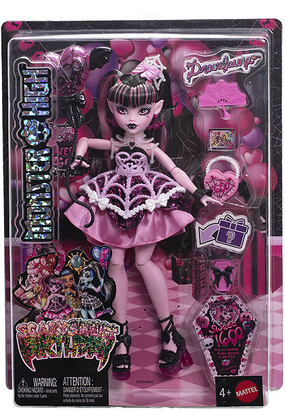 Monster High Draculaura doll at a scary sweet party.