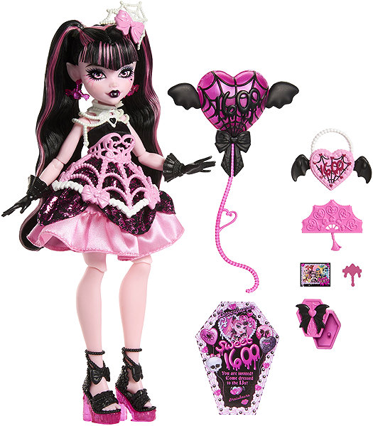 Monster High Draculaura doll at a scary sweet party.