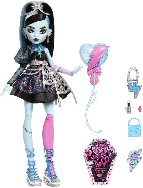Monster High Frankie doll at a scary sweet party.