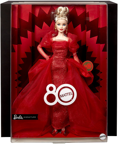 Barbie Blonde doll 80th Anniversary Mattel.