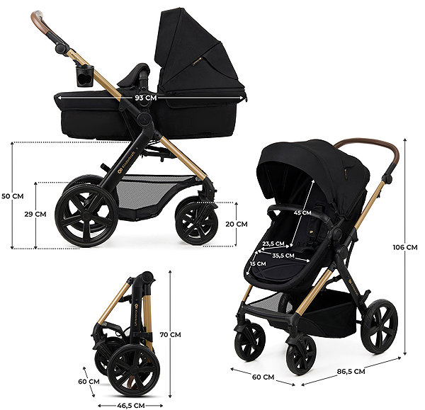 Baby Buggy Kinderkraft Moov 2 3in1 Pure Black ...