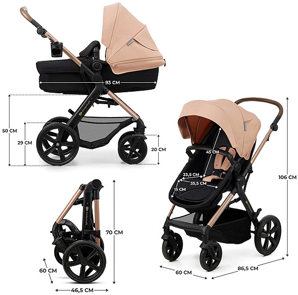Baby Buggy Kinderkraft Moov 2 3in1 Sand Beige ...