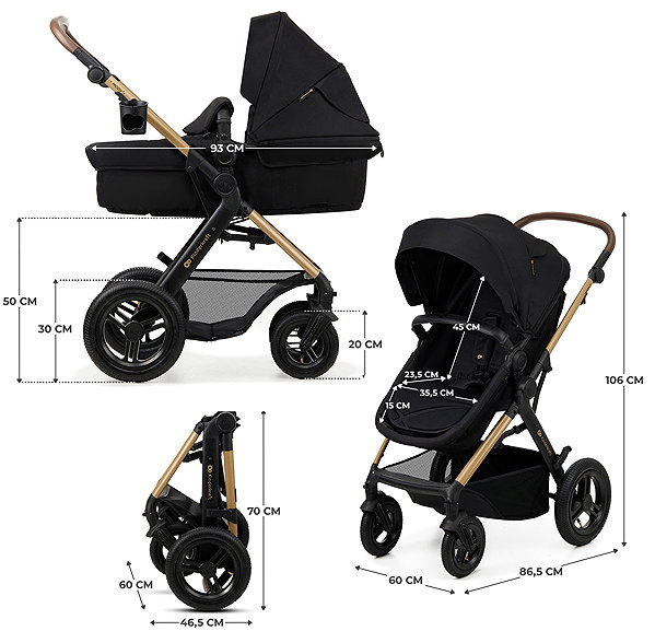 Baby Buggy Kinderkraft Moov 2 Air 3in1 Pure Black ...