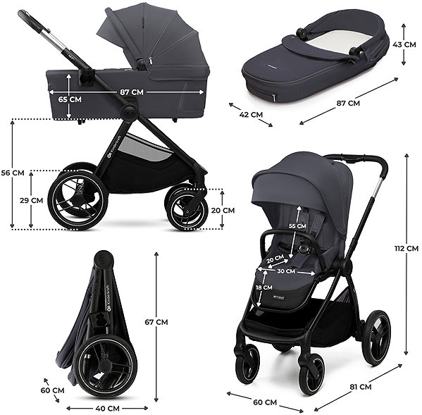 Baby Buggy Kinderkraft Nea 2 2in1 Dark Grey ...
