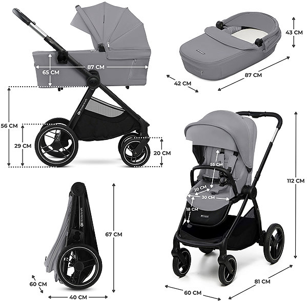 Baby Buggy Kinderkraft Nea 2 2in1 Platinum Grey ...