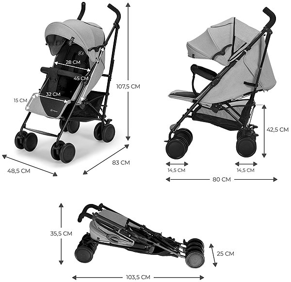 Baby Buggy Kinderkraft Siesta Ash Grey ...