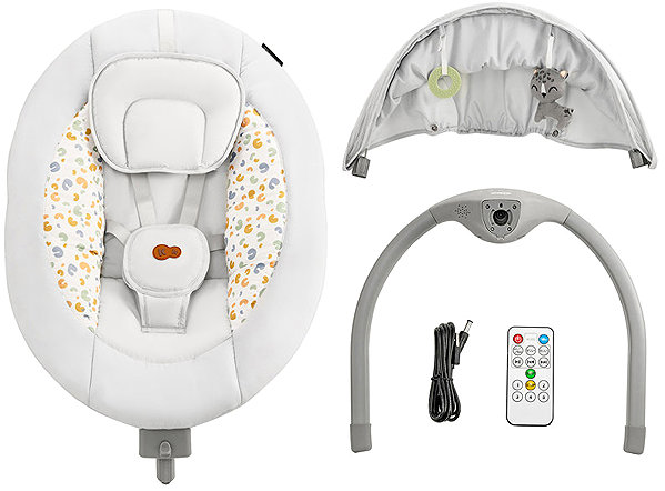 Baby Rocker Kinderkraft Lumi 2in1 Premium Light Grey ...