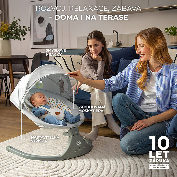 Baby Rocker Kinderkraft Lumi 2in1 Premium Light Grey ...