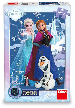 Puzzle Dino Frozen: Kúzelné sestry XL neón ...