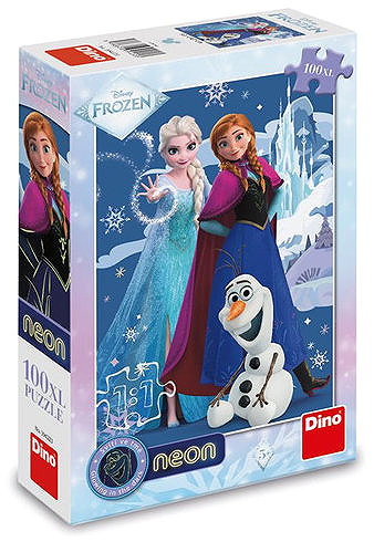 Puzzle Dino Frozen: Kúzelné sestry XL neón ...