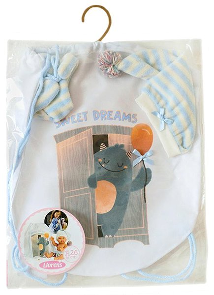 Játékbaba ruha Llorens M26-313 New Born játékbaba ruha + kiegészítők, 26 cm méretű ...
