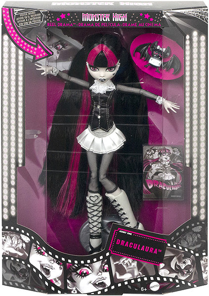 Monster High Reel Drama Draculaura doll.