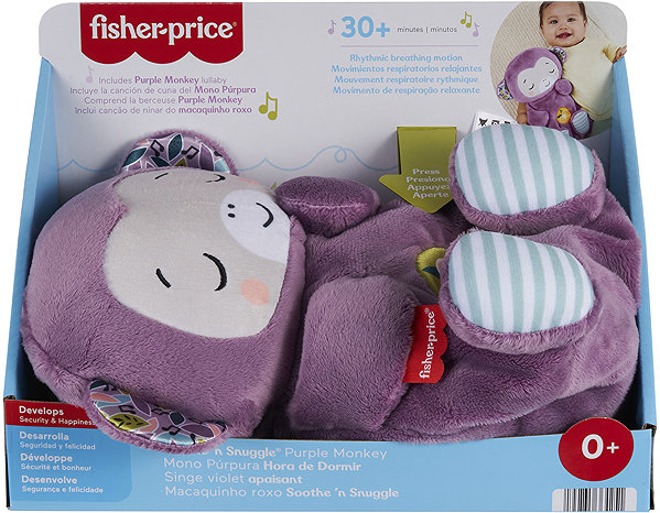 Fisher-Price Cuddly and soothing purple monkey .