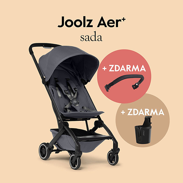 Baby Buggy Joolz Aer+ Stone grey with handle and drink holder ...