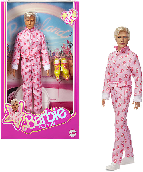 Barbie The Movie Ken doll in pink movie style.