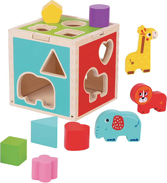 Babu shapes and animals cube sorter.