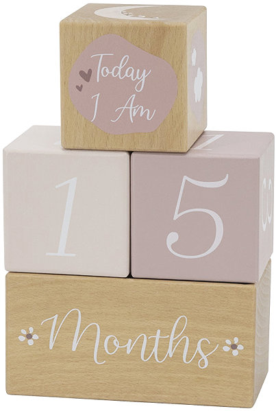 Wooden Dice Label Label Milestone Dice Pink .