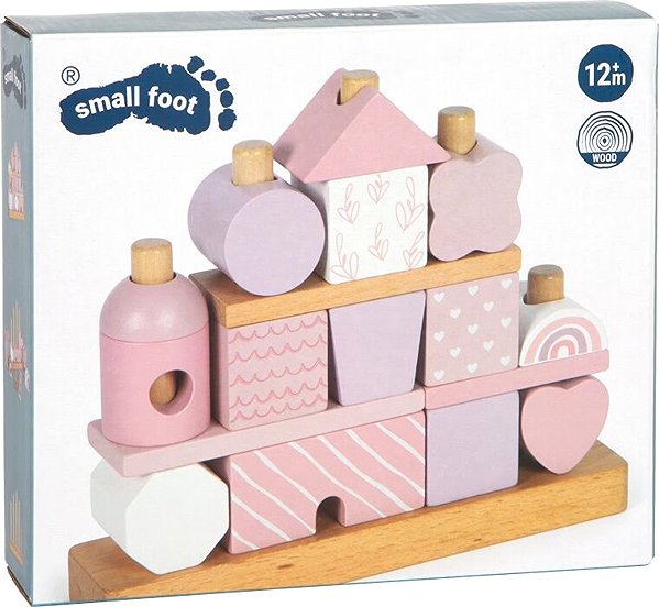 Small Foot Stacking Rings Pink House.