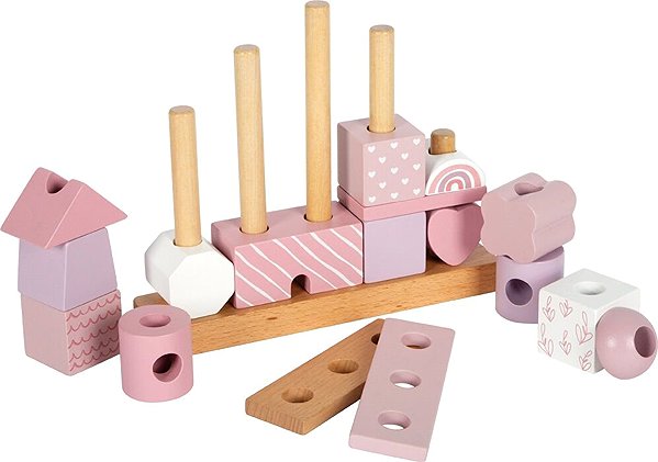 Small Foot Stacking Rings Pink House.