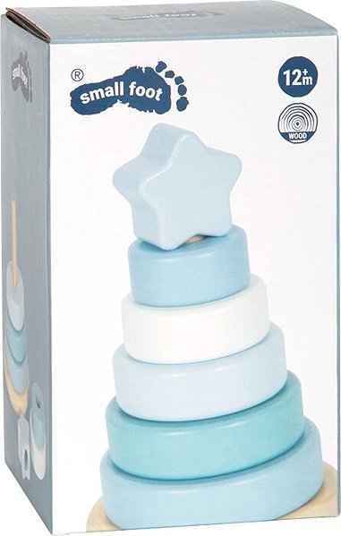 Small Foot Stacking Rings Blue Tower.