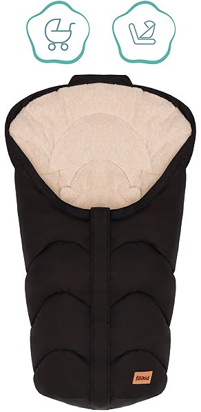 Babakocsi bundazsák Fillikid Torre sk.0 Babakocsi bundazsák, fekete teddy plüss ...