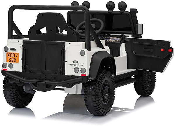 Elektromos autó gyerekeknek Land Rover Defender 110 SVX, 12V, fehér ...