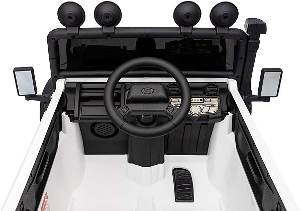 Elektromos autó gyerekeknek Land Rover Defender 110 SVX, 12V, fehér ...