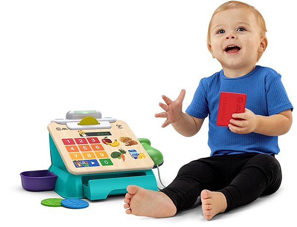 Baby Einstein Magic Touch Hape toy cash register.