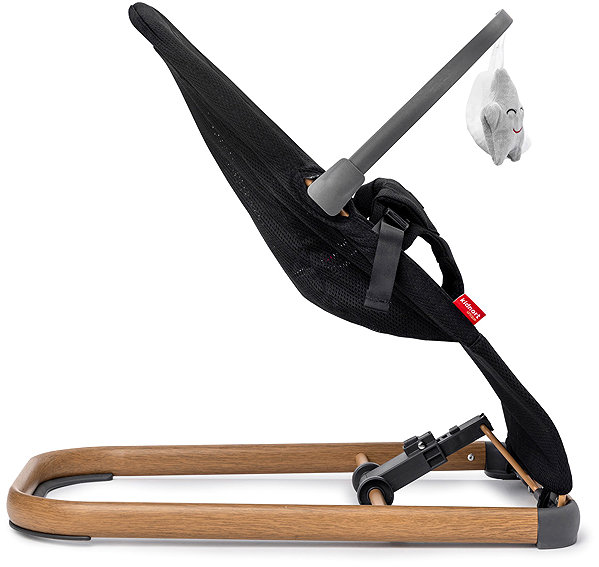 Kidnort Moln baby bouncer in black.