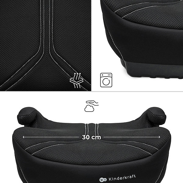 Kinderkraft I-Boost 2 Pro Black booster seat.