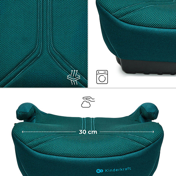 Kinderkraft I-Boost 2 Pro Green car booster seat.