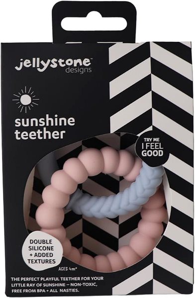 Hryzátko Jellystone Designs Hryzadlo Slnko, modré / ružové ...